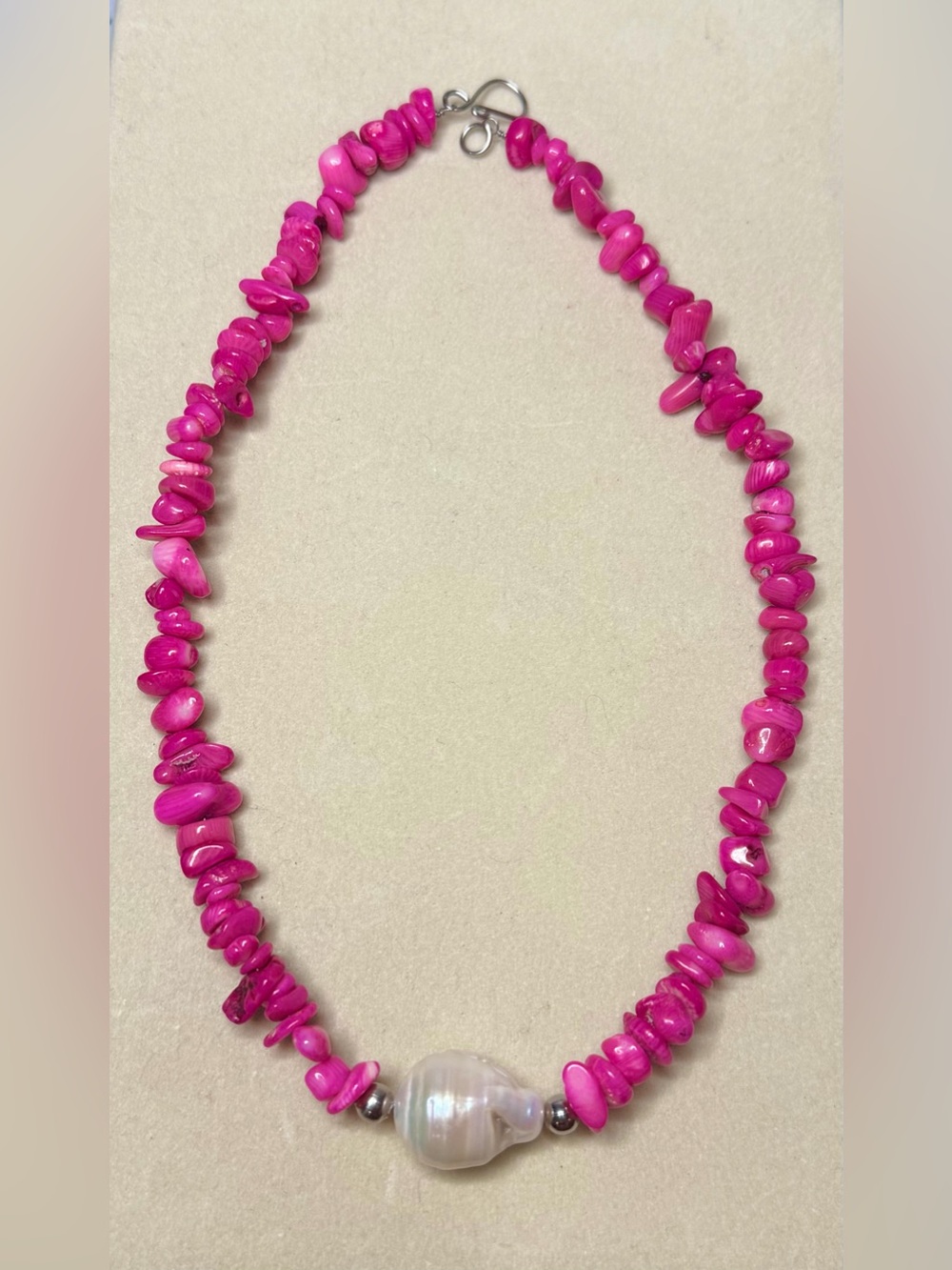 Pink Pearl Choker Necklace